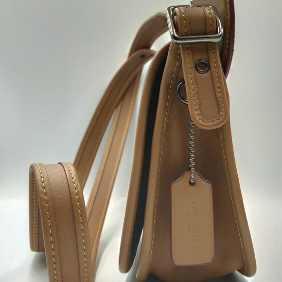 NEW! COACH x DISNEY Patricia Ears Saddle Bag Brown - Picture 7 of 8